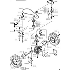 TRANSMISSION BELTS AND REAR AXLE (from sn 661743 to sn 679683 from 2018 to 2019) spare parts