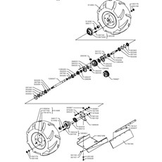 REAR WHEEL AXLE (from sn 609403 to sn 696829 from 2016 to 2020) spare parts