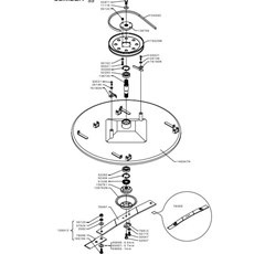 91 CM CUTTING DECK TRANSMISSION AND BLADES (from sn 661366 to sn 690115 from 2018 to 2020) spare parts