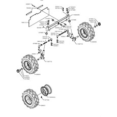 FRONT WHEEL AXLE (from sn 586945 to sn 600585 from 2014 to 2015) spare parts