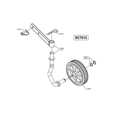 ROTARY TILLER SUPPORT WHEEL (from sn 211395 from 1996) spare parts