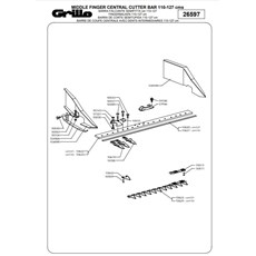 MIDDLE FINGER CENTRAL CUTTER BAR 110-127 (from sn 585297 from 2014) spare parts