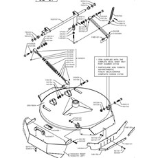 CUTTING DECK FRAME AND ARMS (from sn 605911 to sn 611152 from 2016 to 2016) spare parts