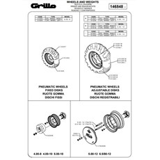 WHEELS AND WEIGHTS (from sn 585297 from 2014) spare parts