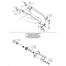 GEARLEVERS & EXTENSION FOR LAWNMOWER(from s/n 200251 from 1991) spare parts