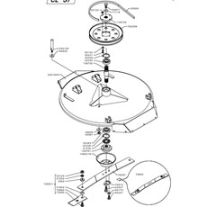 85 CM CUTTING DECK BELT TRANSMISSION AND BLADE (from sn 585775 to sn 662367) spare parts