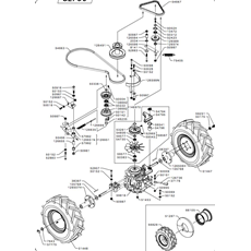 WHEEL AXLE - REAR - & HYDROTRANSMISSION(from s/n 304133 from 2003) spare parts