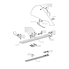 MULCHING LATERAL CUTTER BAR 80 cm(from s/n 228001 from 1996) spare parts