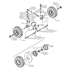 FRONT WHEEL AXLE (2nd V) (from sn 521995 to sn 572926 from 2009 to 2013) spare parts