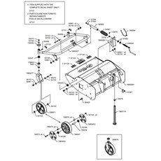 68 CM ALL PURPOSE FLAIL FRAME AND FRONT WHEEL (from sn 645595 to sn 662304 from 2017 to 2018) spare parts