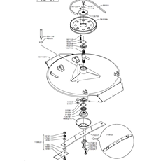 85 cm CUTTING DECK_BELT TRANSMISSION & BLADE(from s/n 579250 to s/n 662367 from 2014 to 2018) spare parts