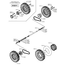 REAR WHEEL AXLE (from sn 591342 from 2015) spare parts