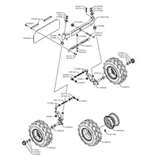 FRONT WHEEL AXLE (from sn 684416 from 2019) spare parts