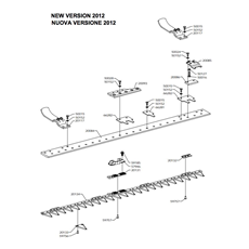 115 cm TIROL CUTTER BAR 2012 NEW VERSION(from s/n 693699 from 2020) spare parts