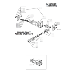 TILLER GEARBOX - 1st VERSION(from s/n 168897 to s/n 327346 from 1990 to 2005) spare parts