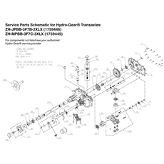 Transaxle service parts - Hydro- Gear ZT2800 spare parts