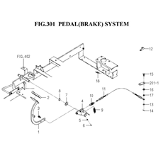 PEDAL(BRAKE)SYSTEM(1782-312-0100) spare parts