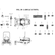 LABEL(CAUTION)(1752-903A-0100) spare parts