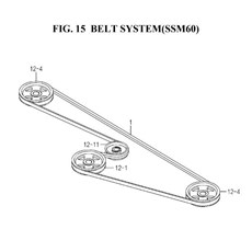 BELT SYSTEM(SSM60)(8654-203B-0100) spare parts