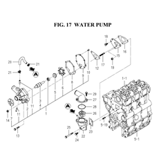 WATER PUMP (6004-420D-0100) spare parts