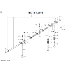 FIG. 12 VALVE spare parts