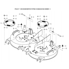 DECK(MOWER)SYSTEM(SCMA54)(N0.500001-)) spare parts