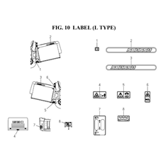 LABEL (L TYPE)(8664-905-0100) spare parts