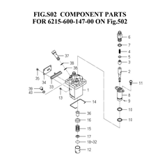 COMPONENT PARTS FOR 6215-600-147-0C ON FIG.502(6215-600-147-0C) spare parts