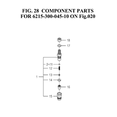 COMPONENT PARTS FOR 6215-300-045-10 ON Fig.020 spare parts