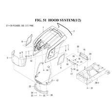 HOOD SYSTEM(1/2)(1845-601-0100) spare parts