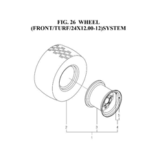WHEEL(FRONT/TURF/24X12.00)SYSTEM spare parts