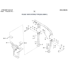 FIG.082 ROPS SYSTEM(V TYPE)(NO.100843-) spare parts