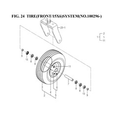 TIRE(FRONT/15X6)SYSTEM(NO.100296-)(1752-441G-0100) spare parts