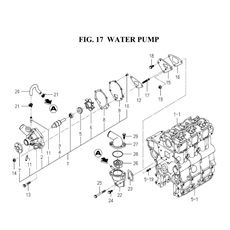 WATER PUMP (6004-420D-0100) spare parts
