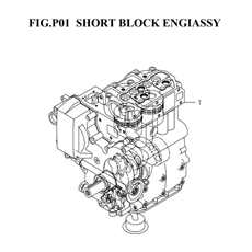 SHORT BLOCK ENGINE ASSY(6003-012V-0100) spare parts