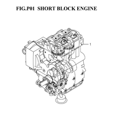 SHORT BLOCK ENGINE(6003-012V-0100) spare parts