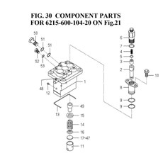 COMPONENT PARTS FOR 6215-600-104-20 ON Fig.021 spare parts