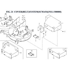 FIG. 21 COVER(BELT)SYSTEM(SCMA54)(NO.1-500000) spare parts