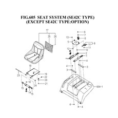 SEAT SYSTEM (SE42 TYPE)(EXCEPT SE42C TYPE:OPTION)(1782-611-0100) spare parts