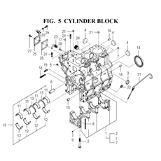 CYLINDER BLOCK (6004-202E-0100) spare parts