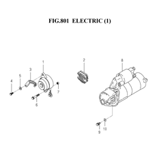 ELECTRIC (1)(6003-801P-0100,6003-801P-0200) spare parts