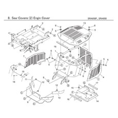 SEAT COVER (2) ENGINE COVER spare parts