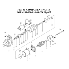 COMPONENTS PARTS FOR 6281-100-014-00 Fig.025 spare parts