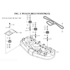 PULLEY, BELT SYSTEM (1/2) spare parts