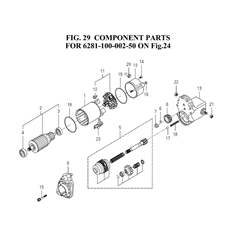 COMPONENT PARTS FOR 6281-100-002-50 ON Fig.24 spare parts