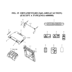 ORNAMENT(402-2)&LABEL(CAUTION)(EXCEPT A TYPE)(NO.1-600000) spare parts