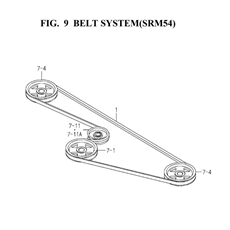 BELT SYSTEM(SRM54)(8657-203-0100) spare parts