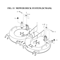 MOWER DECK SYSTEM (SCMA54)(8665-402A-0100) spare parts