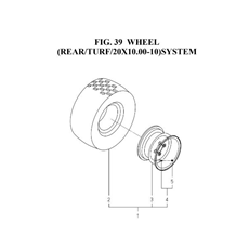 WHEEL(REAR/TURF/20X10.00)SYSTEM spare parts