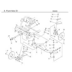 FRONT AXLE (3) spare parts